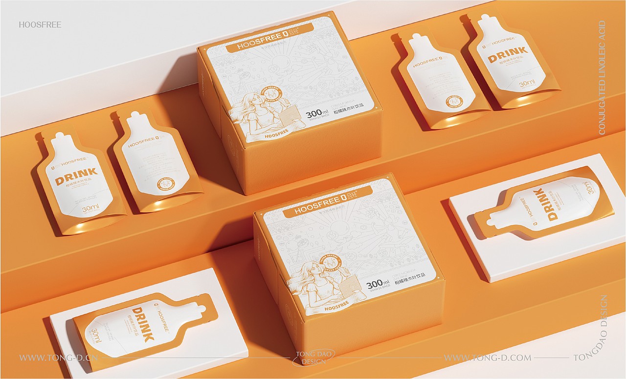 同道设计|柑橘辣木叶饮品-静态燃脂饮包装设计