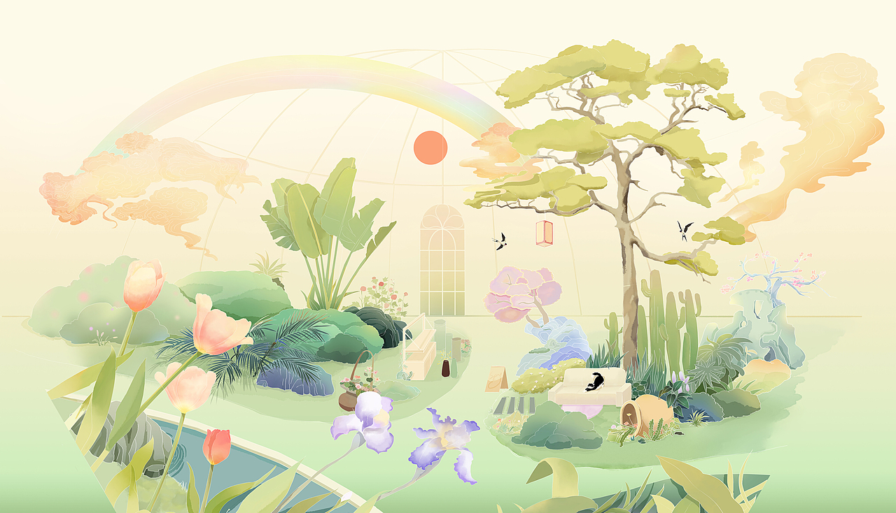 一组关于四季的插画（图ZMzE2NzUyMjI0） - 商业插画 - 站酷设计师一斛尾原创素材 - 站酷ZCOOL