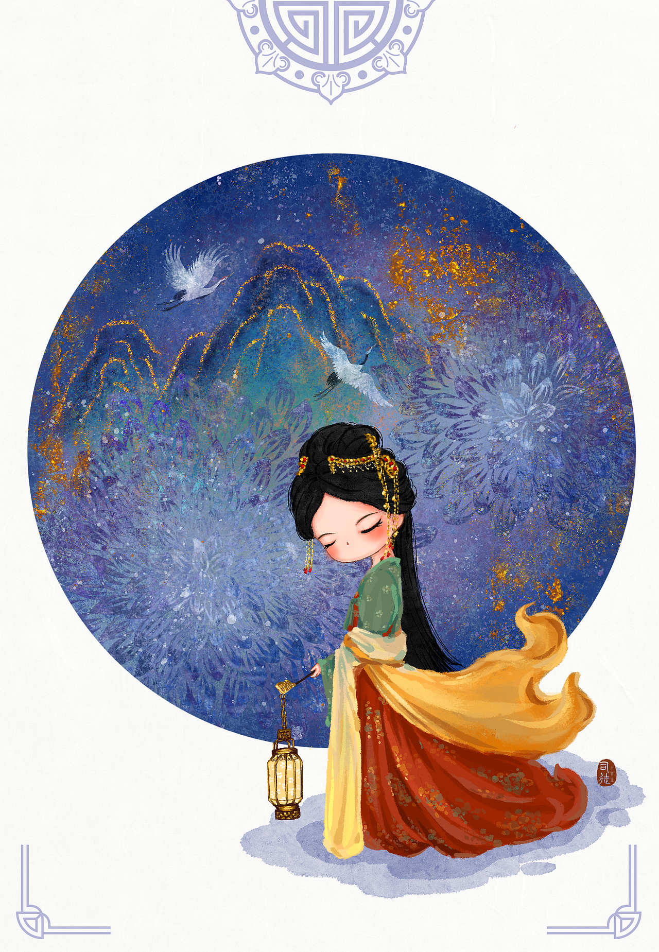 《美人荧荧》系列插画（图ZMzYxMzI0OTM2） - 商业插画 - 站酷设计师溪月_xy原创素材 - 站酷ZCOOL