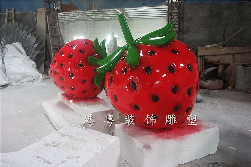 玻璃钢纤维卡通仿真水果雕塑园林景观草坪雕塑摆件装饰
