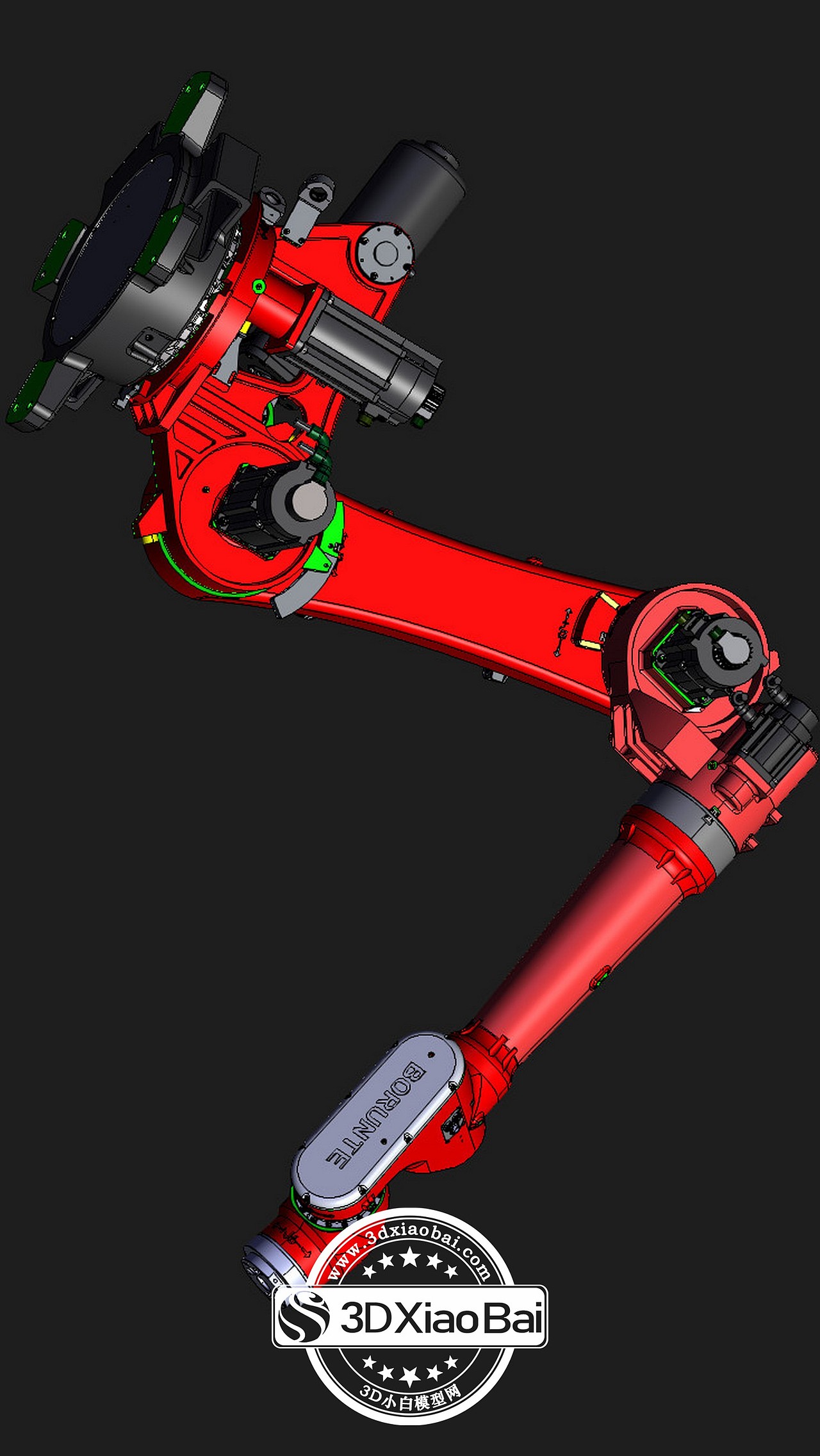 100kg负载工业机器人3D模型