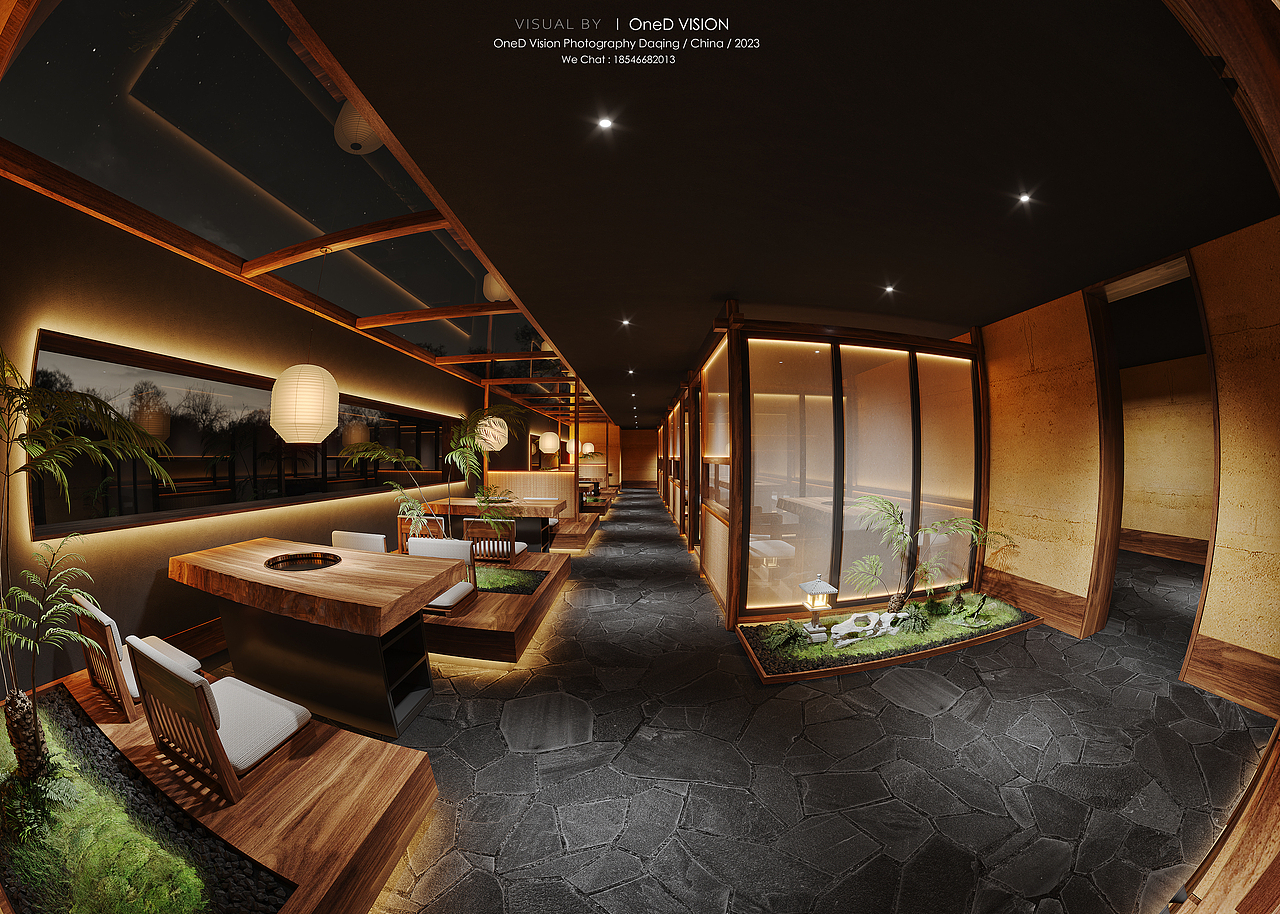 大庆蚝探长日式餐饮（图ZMzI3MzI2NjUy） - 酒店餐饮设计 - 站酷设计师CGI_OneD原创素材 - 站酷ZCOOL