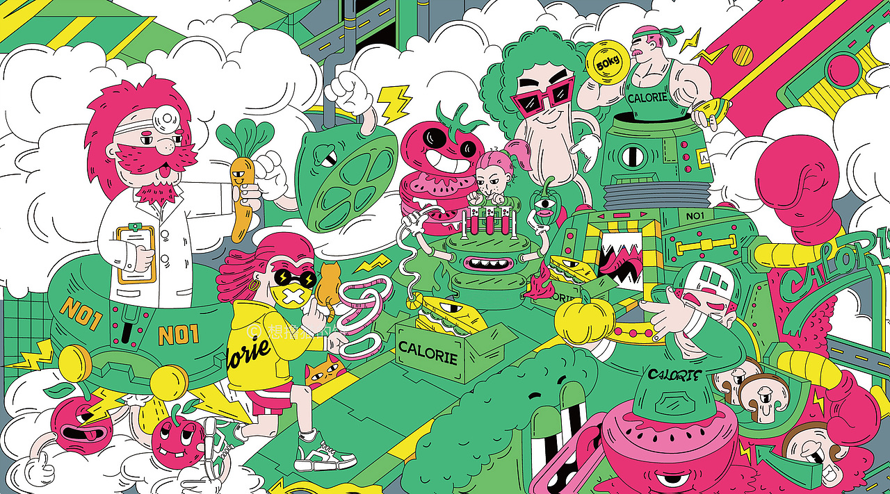 健康生活 来点儿绿 / 餐饮品牌 减脂轻食VI(图ZMzQ2MTk0NTQw) - 品牌 - 站酷设计师想撸猫的饼原创素材 - 站酷ZCOOL