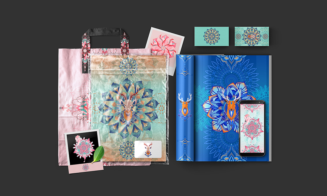 瑜伽垫文创系列图案设计（图ZMzA3MDQwNzky） - 商业插画 - 站酷设计师天鲸创灵BD原创素材 - 站酷ZCOOL