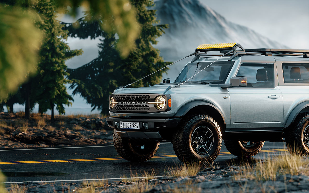 Ford Bronco CGI 福特烈马 硬派SUV 户外场景渲染(图ZMzQxNzgzNjA4) - 机械/交通 - 站酷设计师程弎益原创素材 - 站酷ZCOOL
