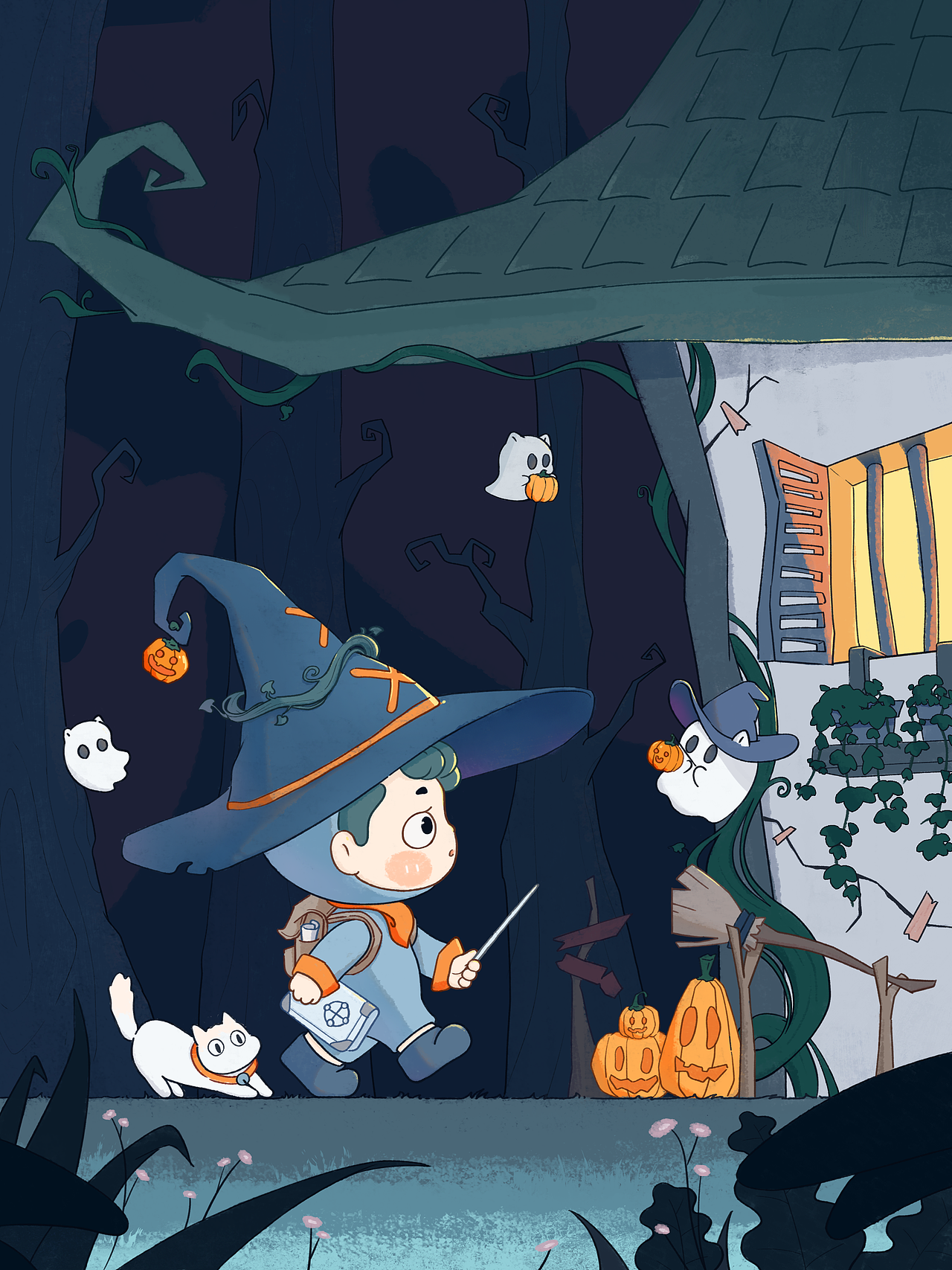 插画 | 哎～我的糖糖呢？万圣节🎃