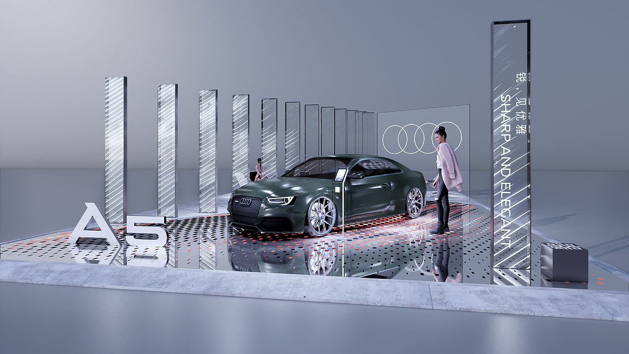 2021 Audi A5 Booth Desgin（图ZMjk4ODU0NTEy） - 展陈设计 - 站酷设计师ajspace原创素材 - 站酷ZCOOL