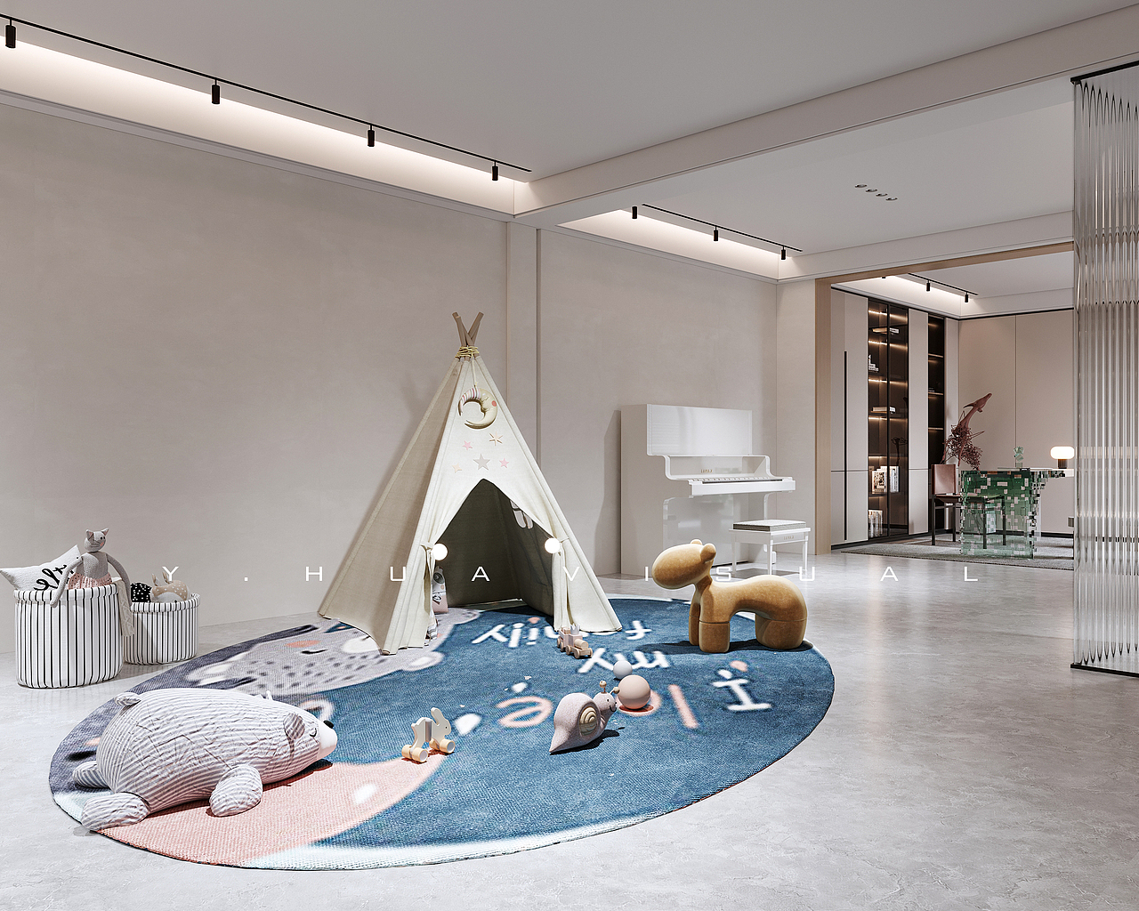 乙画视觉|近期渲染|别墅地下室