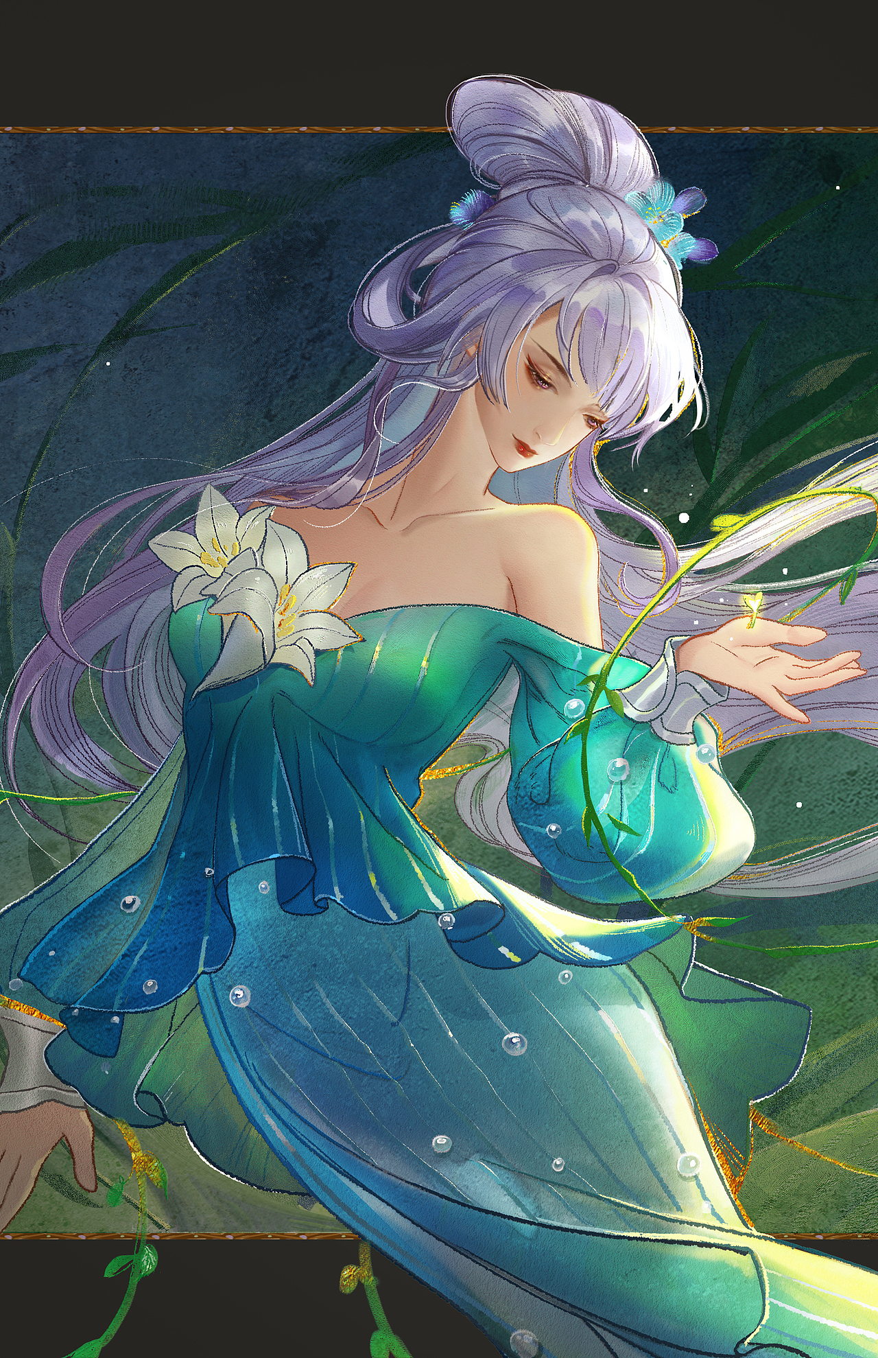 烟柳柔云（图ZMzMyOTk5NzYw） - 商业插画 - 站酷设计师华哗画花桦儿原创素材 - 站酷ZCOOL