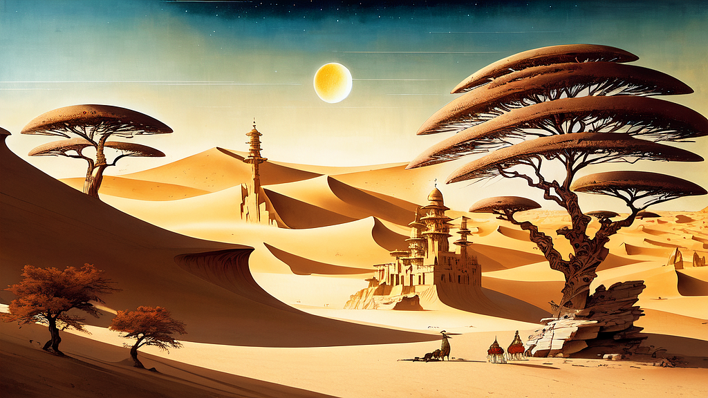 AI设计软件《如兔》内测文字生成图画。