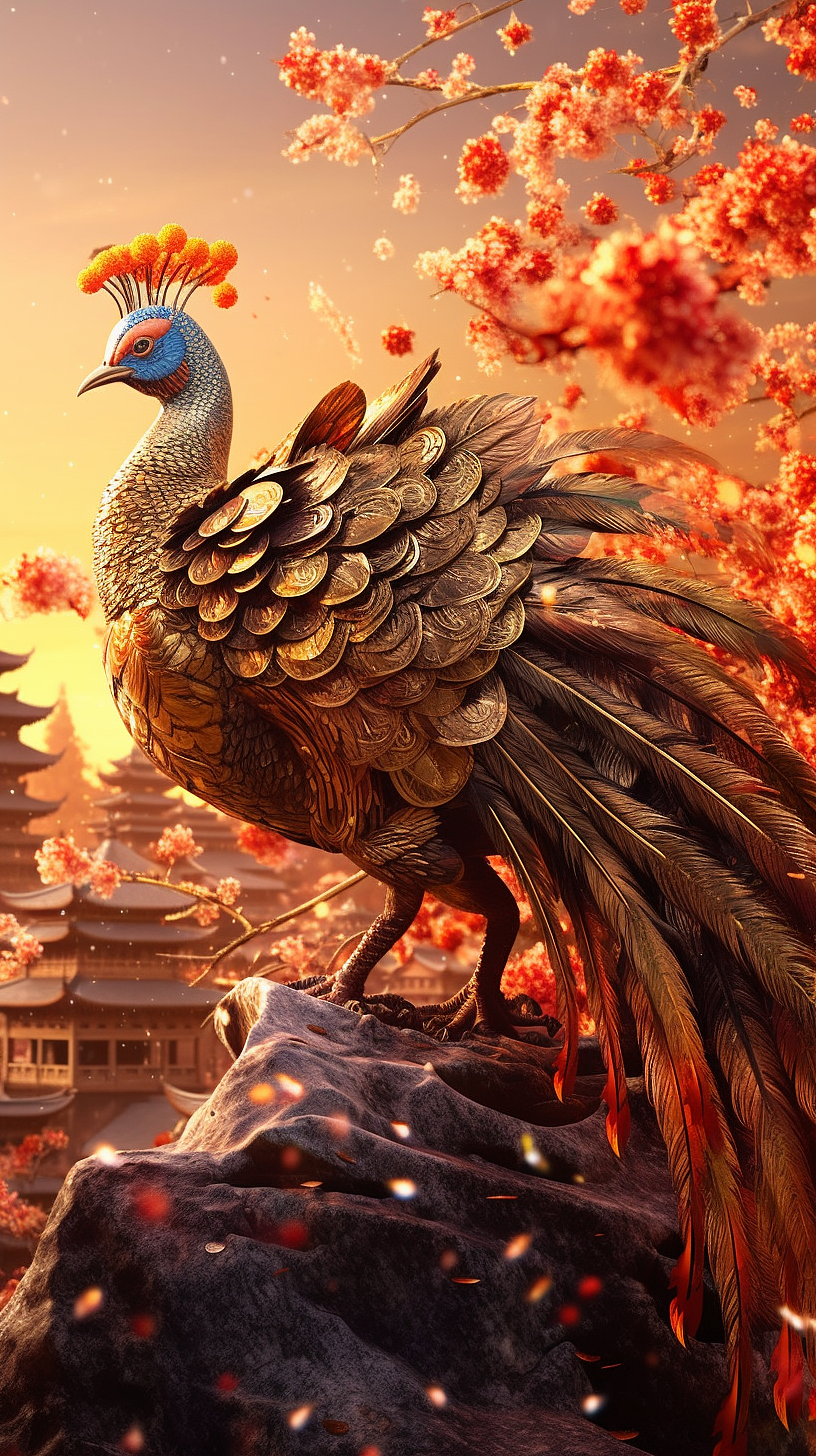 中国古代神兽系列-凤凰（图ZMzQ0ODM1MzQ0） - 创作习作 - 站酷设计师艺舟1014原创素材 - 站酷ZCOOL