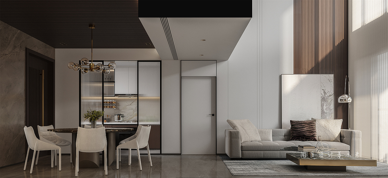 现代别墅设计中，黑白灰色调成为了一种时尚高雅的选择