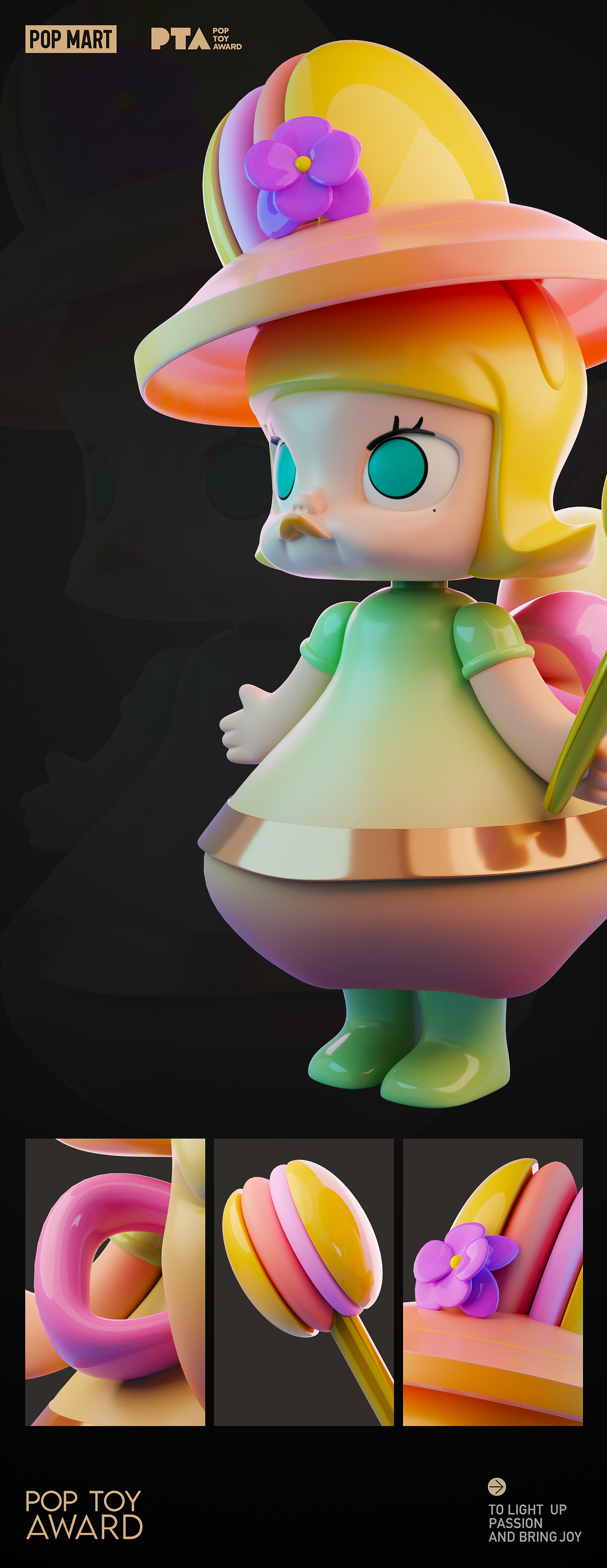 泡泡玛特潮玩设计｜夏日Molly（图ZMzA3Mzg3MzU2） - 人物/生物 - 站酷设计师BaconBe原创素材 - 站酷ZCOOL