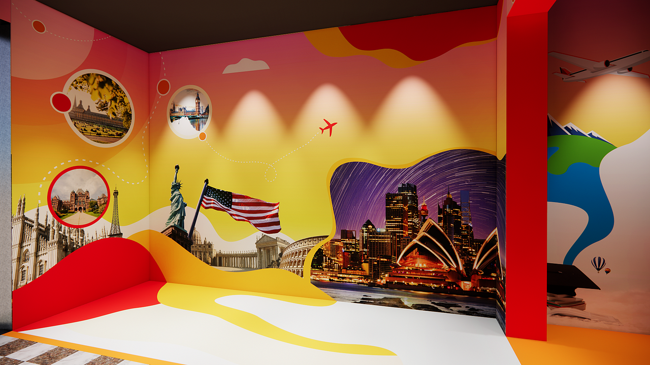 一个花里胡哨的电梯厅