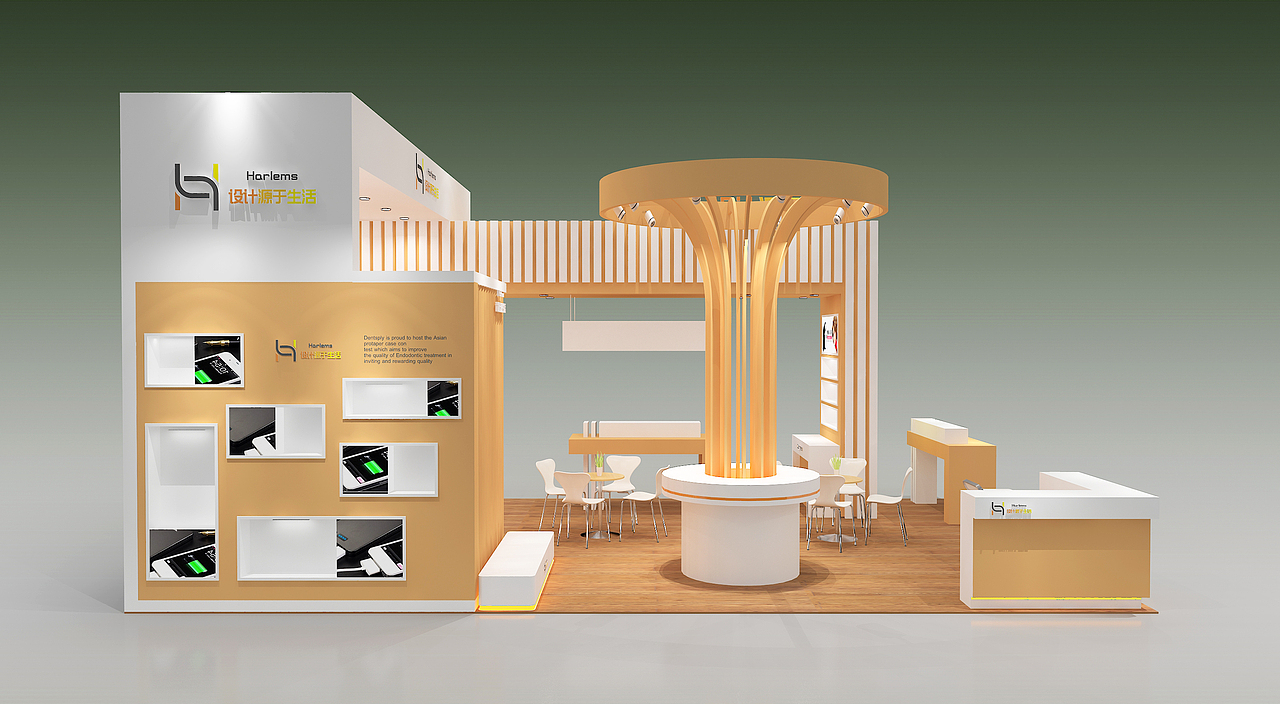 54平 三面开 展台展厅设计