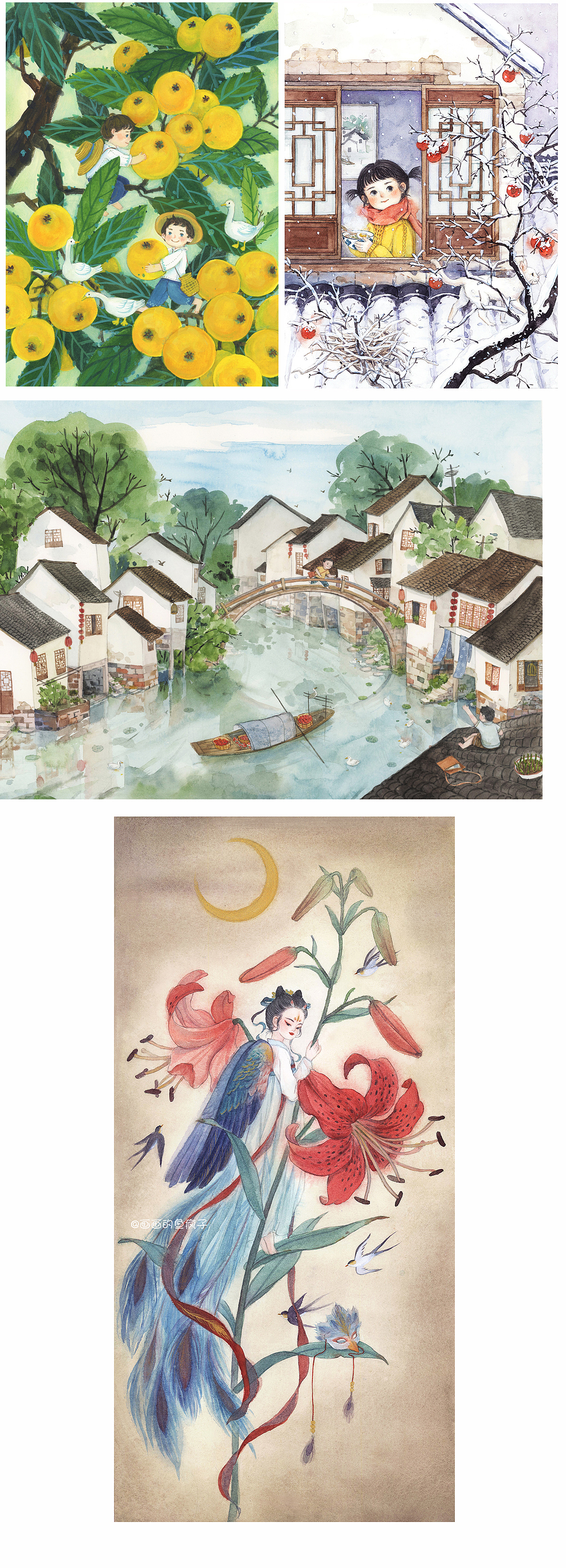 作品小结 中国风（图ZMzAxNDc1MjQ4） - 商业插画 - 站酷设计师鱼风子原创素材 - 站酷ZCOOL