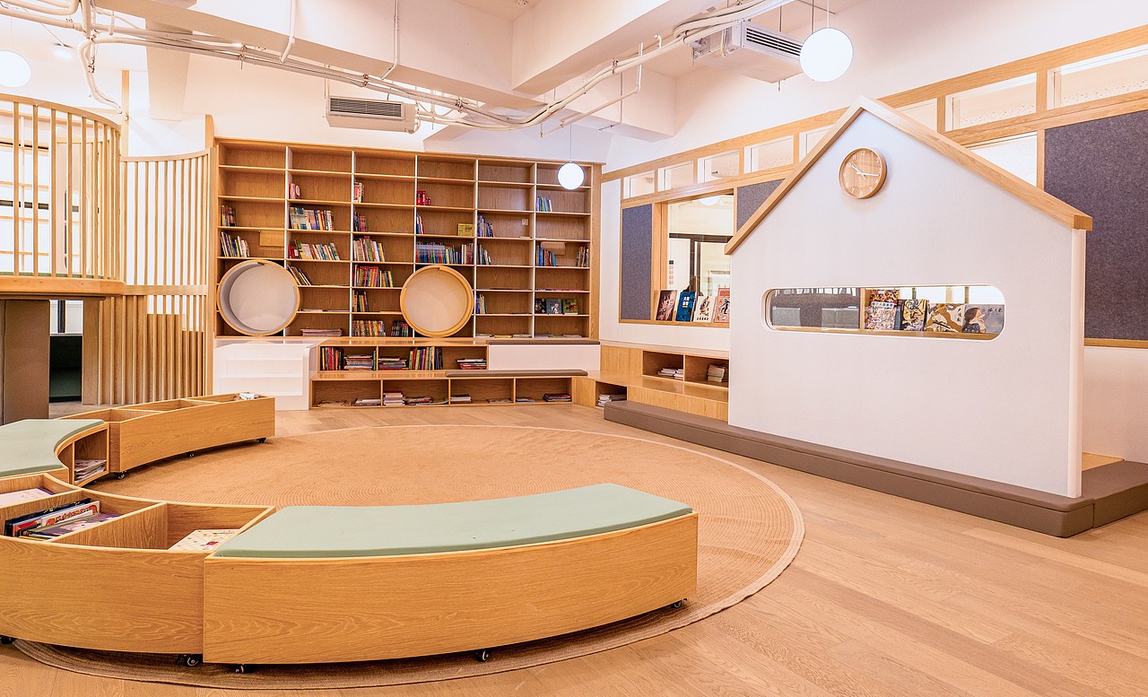 自然氧气屋,城市里的森林王国,幼儿园室内装修设计