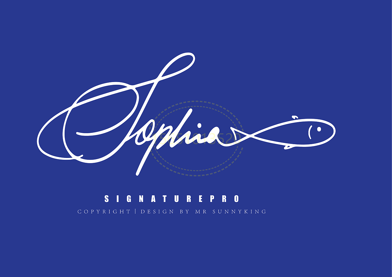 手写英文卡通签名丨南京孙老师丨版权作品丨华夏名流