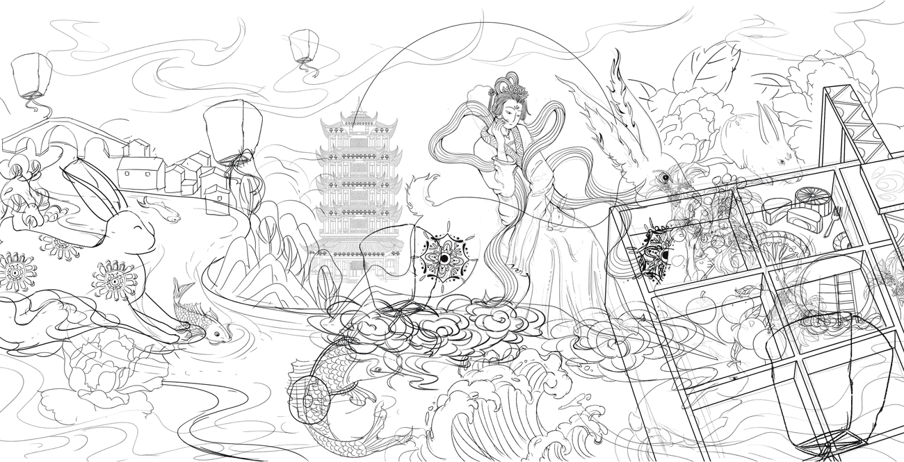 月满中秋 —— 中秋插画礼盒(图ZMzE0MDc1MzAw) - 商业插画 - 站酷设计师橙一XD原创素材 - 站酷ZCOOL