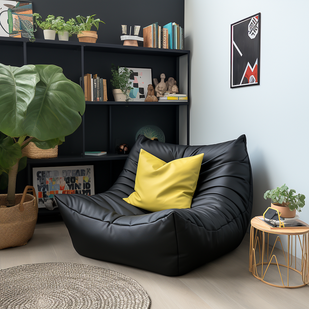 黑色懒人沙发