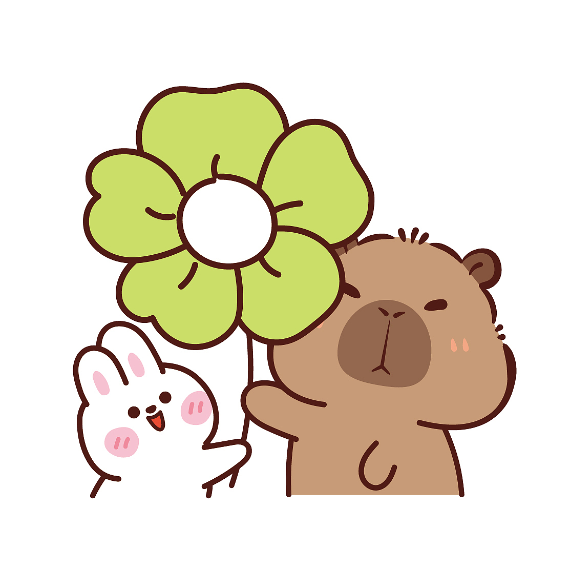 卡皮巴拉插画图片节日快乐母亲节快乐送你一朵小红花（图ZMzY5MTU5MzA4） - 商业插画 - 站酷设计师阿茹生肖IP原创素材 - 站酷ZCOOL