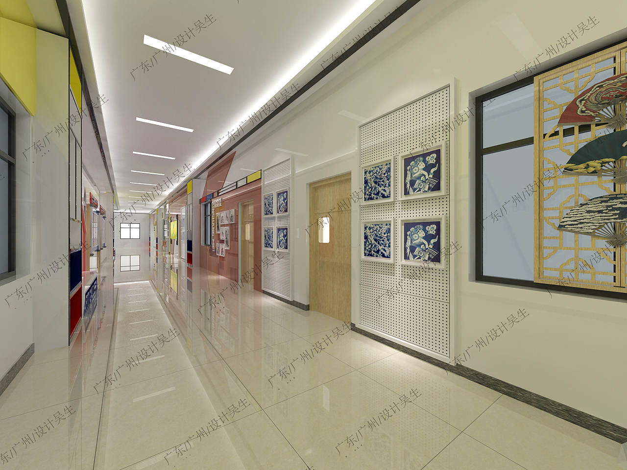 学校艺术长廊设计（图ZMzQ2NDc3MDIw） - 建筑/空间 - 站酷设计师广州设计老吴原创素材 - 站酷ZCOOL