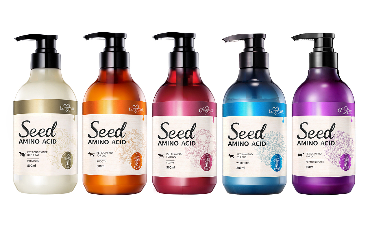 籽粹氨基酸宠物香波包装升级（图ZMzE2MDM2NDM2） - 包装 - 站酷设计师搞搞震冇帮衬原创素材 - 站酷ZCOOL