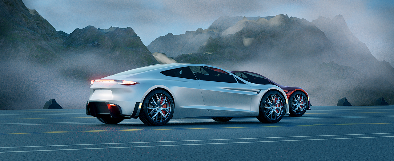 【afcm】《releal》特斯拉roadster2 汽车cg