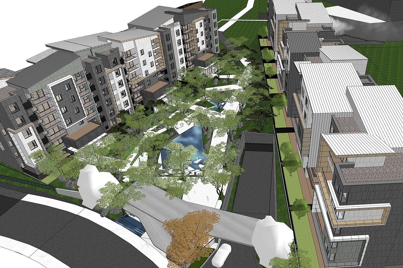 现代居住区入口景观宅间景观SU模型下载（图ZMzM5NTEwNjUy） - 景观设计 - 站酷设计师素模网原创素材 - 站酷ZCOOL