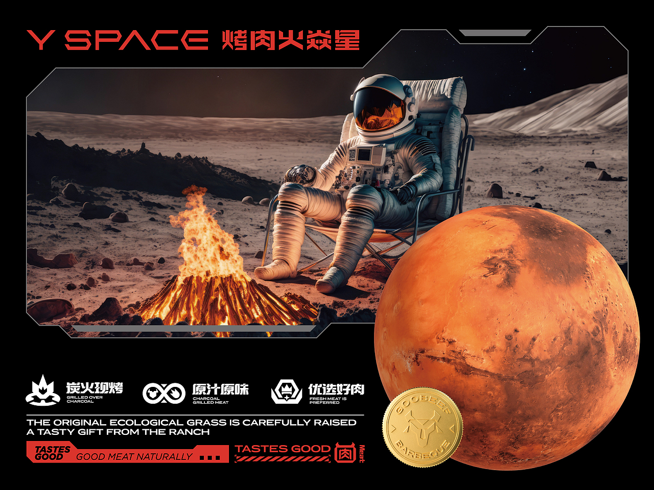 美国纽约法拉盛融合烤肉火焱星品牌全案设计（图ZMzQyNDA0MTYw） - 品牌 - 站酷设计师白日梦划设计原创素材 - 站酷ZCOOL