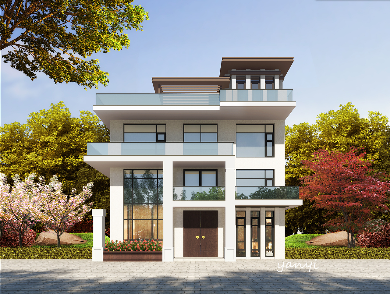 室外建筑---别墅外立面