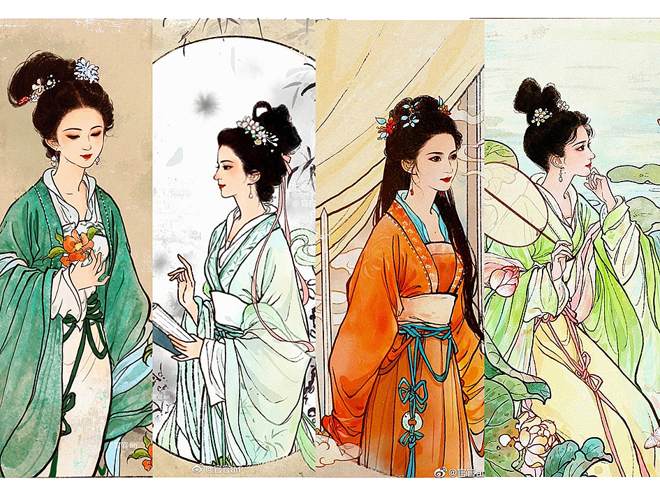 梦华录盼儿古风插画合集（图ZMzExNjgxNjg4） - 创作习作 - 站酷设计师官官an原创素材 - 站酷ZCOOL
