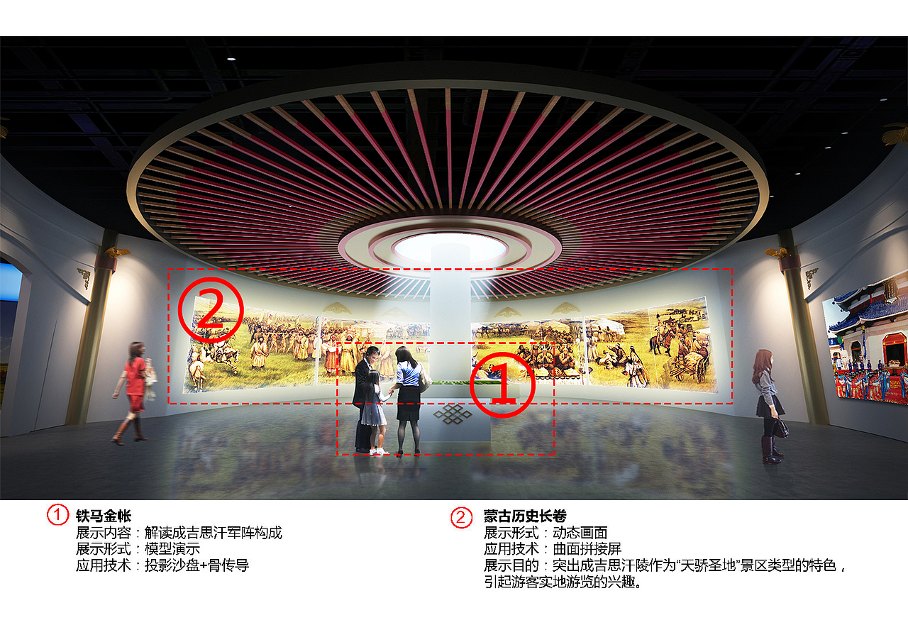 《鄂尔多斯游客服务中心》展厅 展馆 文旅设计方案(图ZMzM0ODczMjcy) - 展陈设计 - 站酷设计师蛮好小柒展示设计原创素材 - 站酷ZCOOL