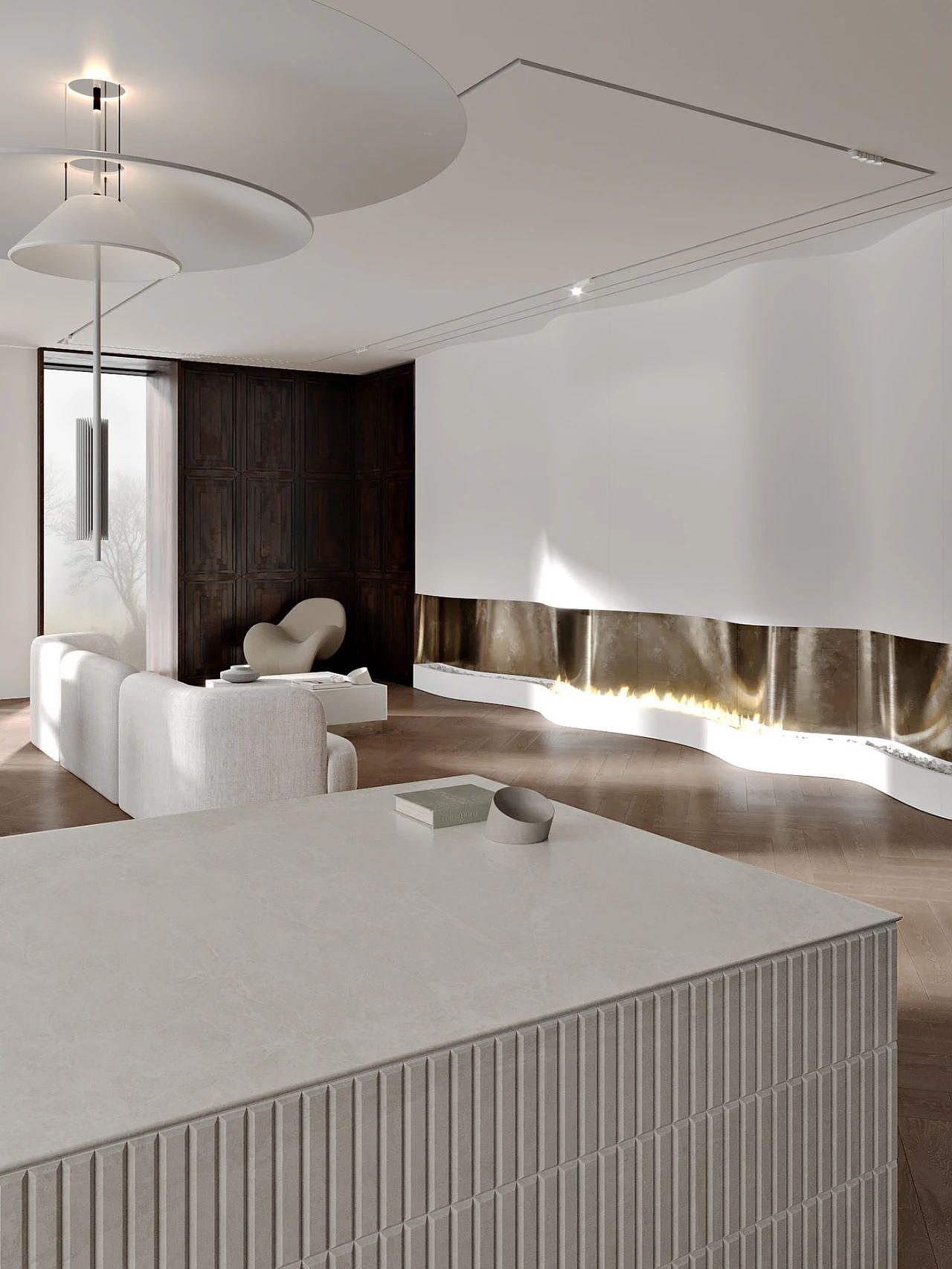 家装案例赏析——213㎡新古典风,一面古典,一面极简