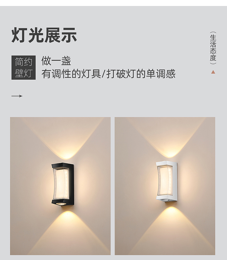 灯饰壁灯详情页排版设计