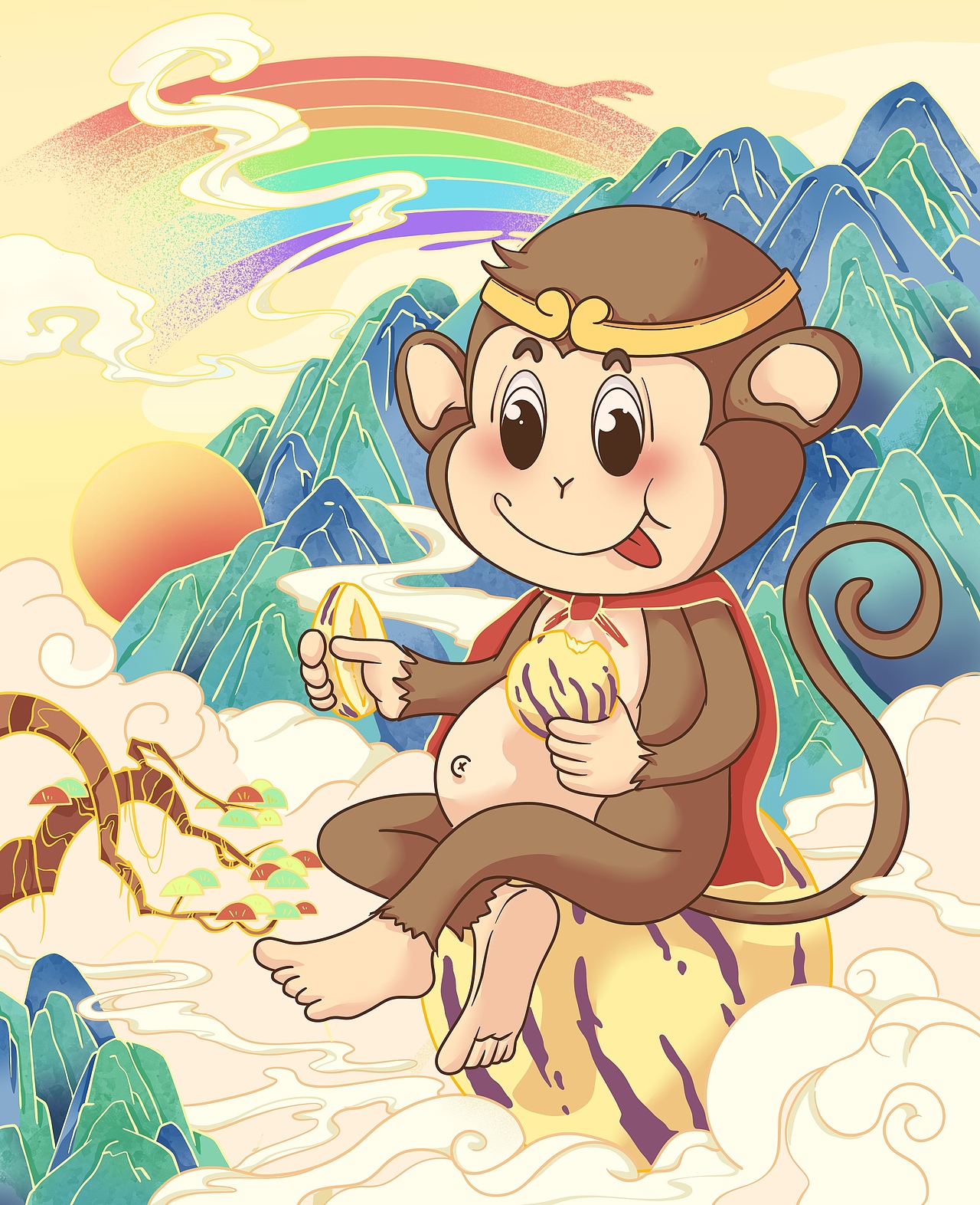 小兵果业包装设计插画过程图