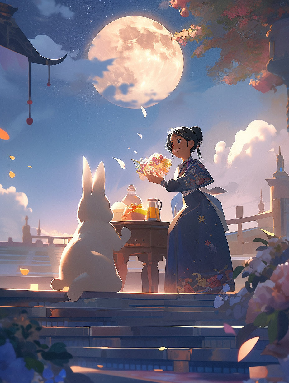 041期|Midjourney Niji 咒语绘图|中秋