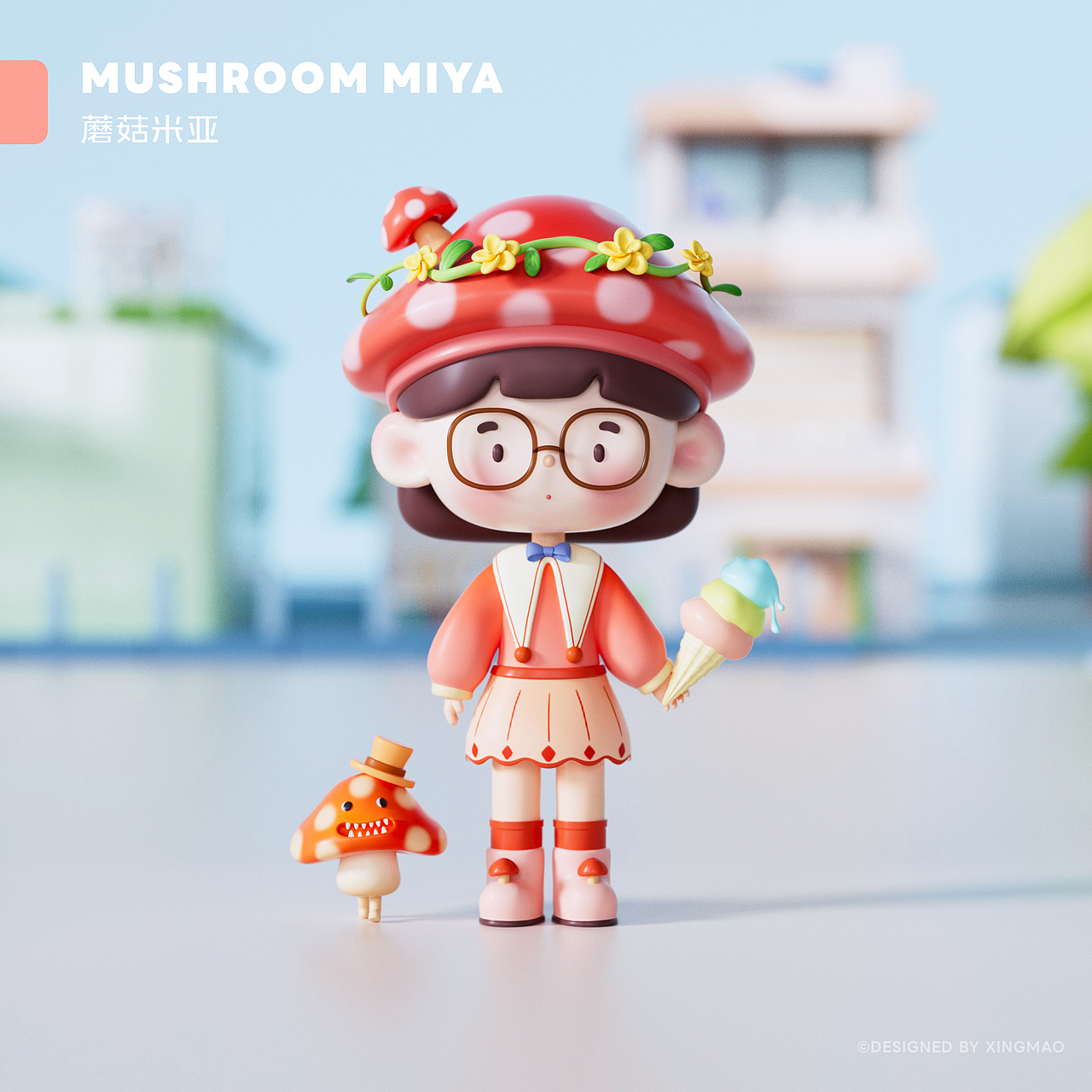 原创IP形象设计 - MIYA的美食研究计划