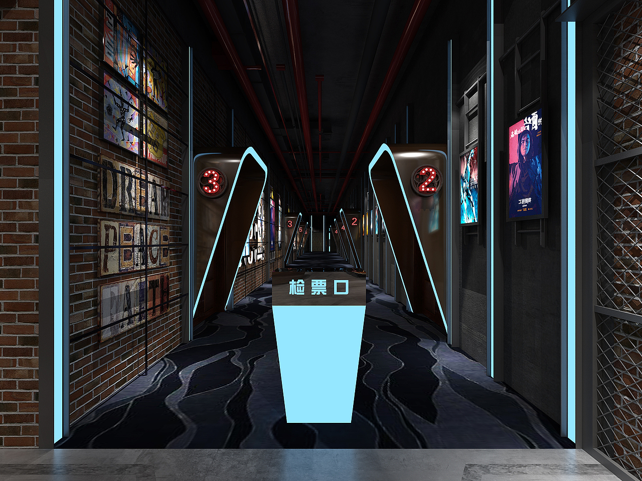 电影院效果图（图ZMzQ3OTY4MzY4） - 商业空间设计 - 站酷设计师TM效果图设计原创素材 - 站酷ZCOOL