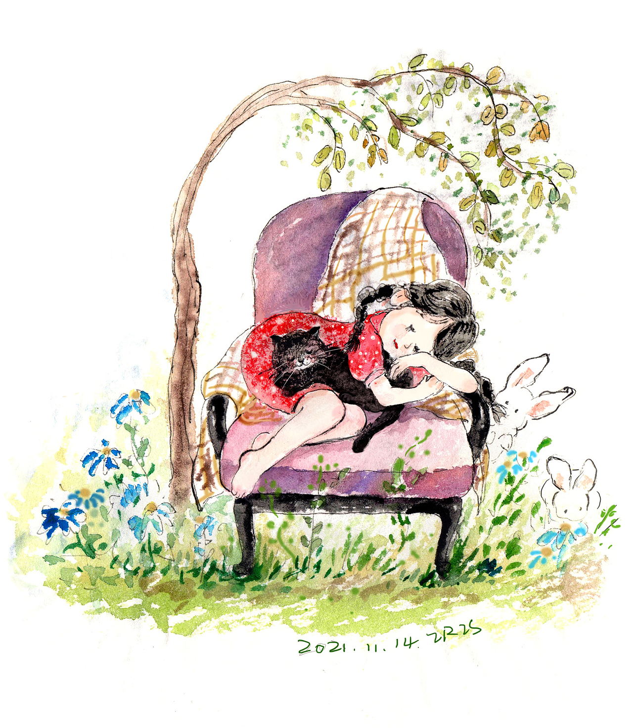 三月碎片（图ZMzM1MDE0NjY4） - 儿童插画 - 站酷设计师抱抱小枕头原创素材 - 站酷ZCOOL