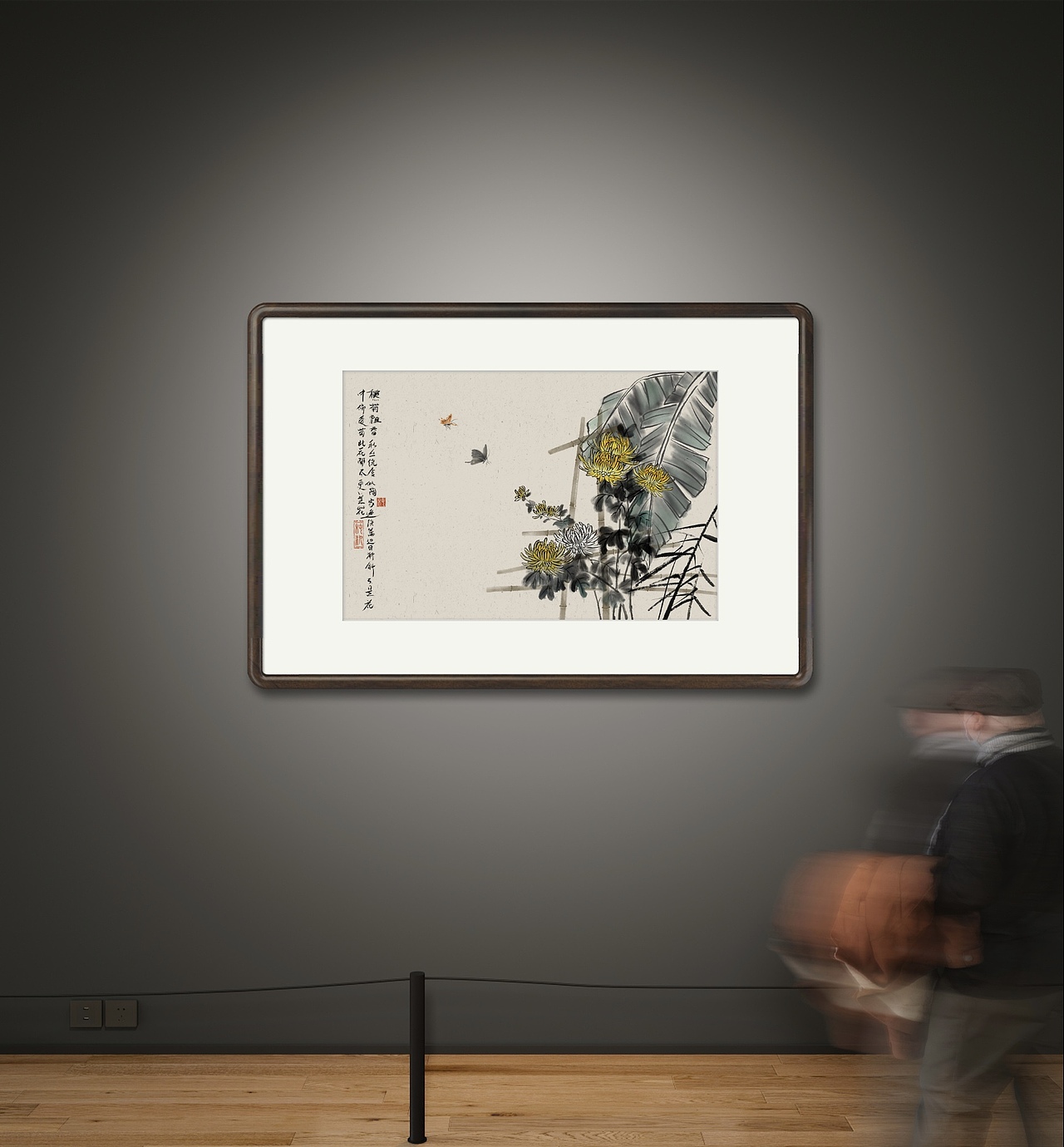 梅兰竹菊四君子水墨画