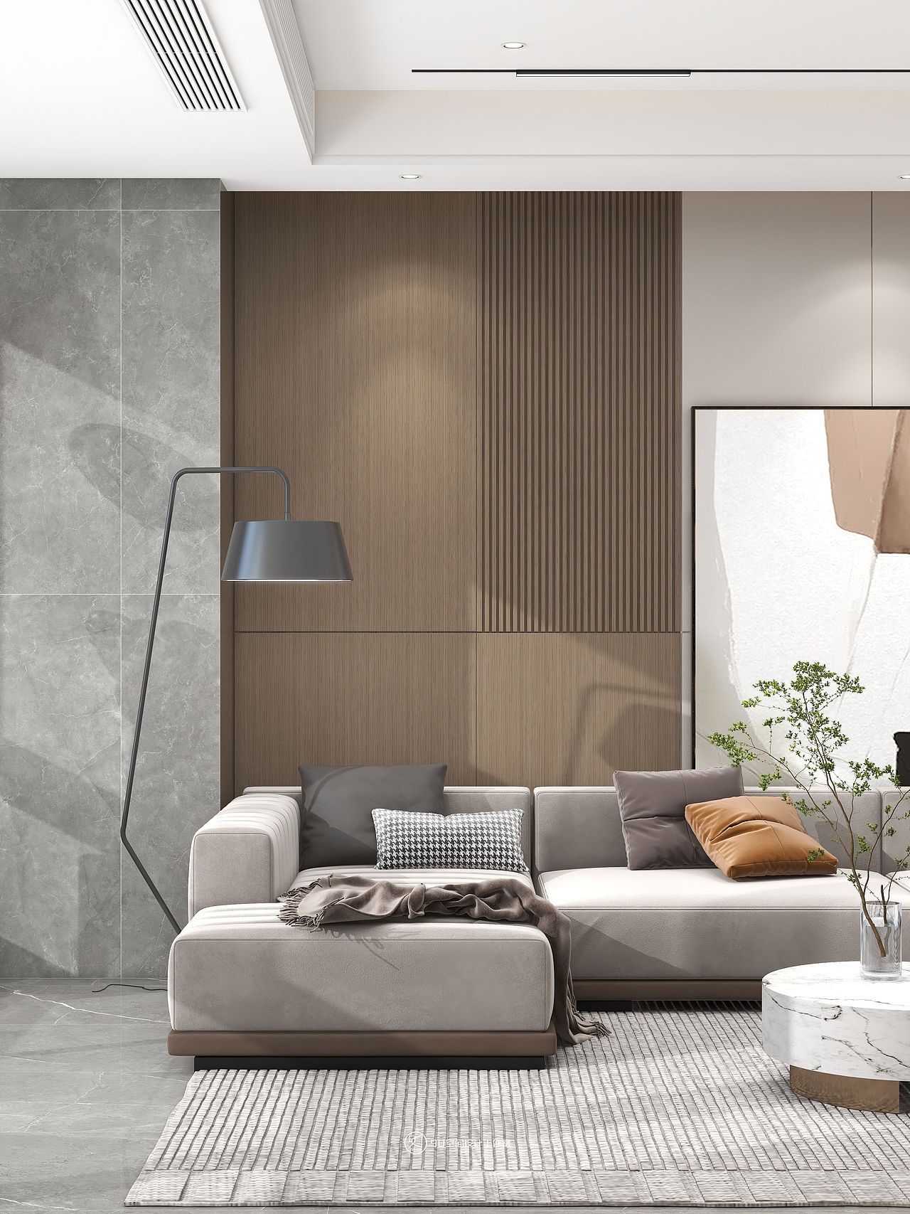 90空间设计∣107㎡现代，棕色系家居融入自然生活美学（图ZMzIxNTk4MzQ4） - 家装设计 - 站酷设计师设计师赵响原创素材 - 站酷ZCOOL