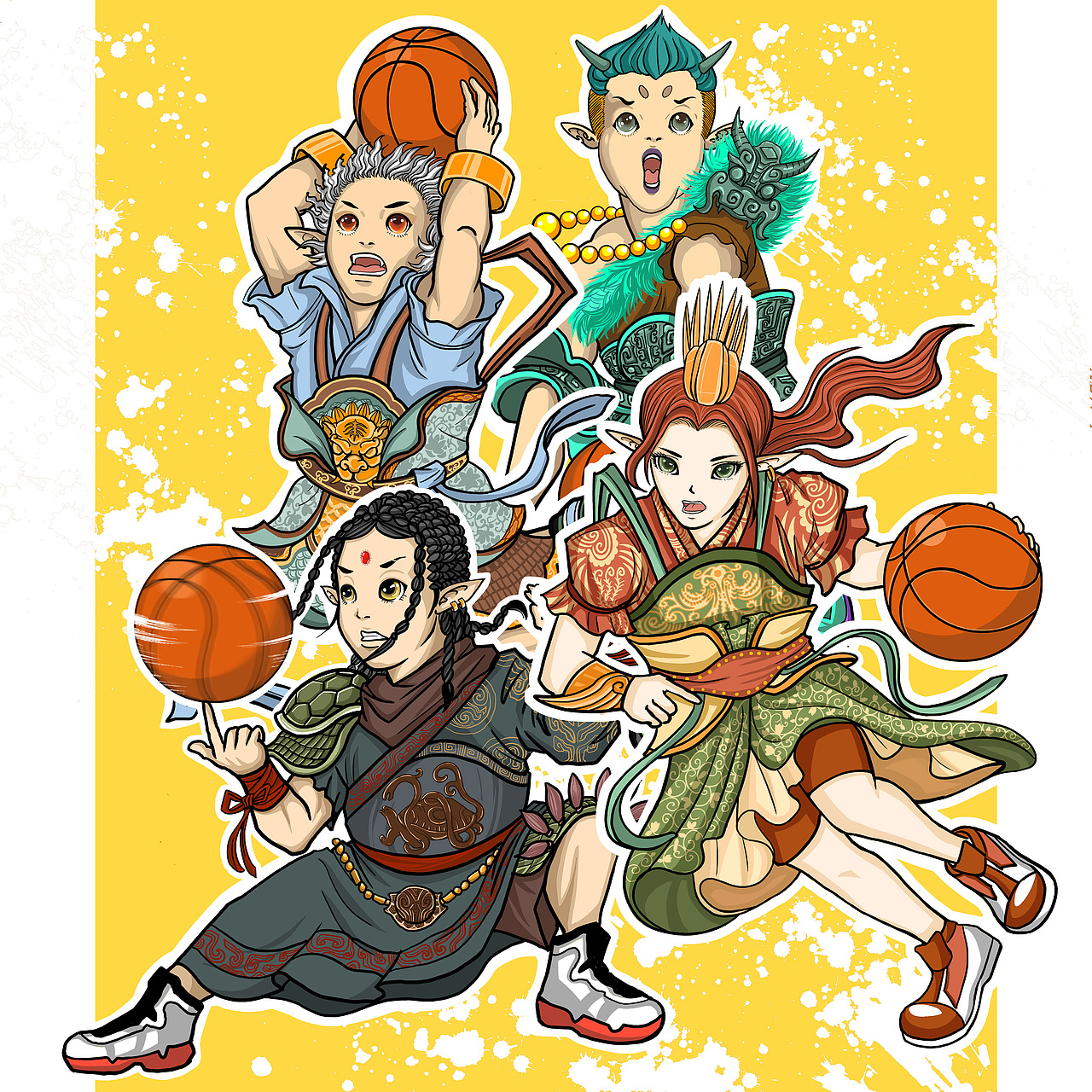 国潮街球人物设计（图ZMzU4NzYzMDA4） - 概念设定 - 站酷设计师ARCHKEVIN原创素材 - 站酷ZCOOL