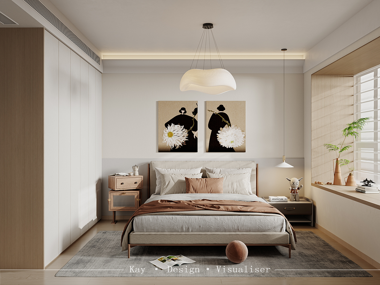 现代奶油风客餐厅