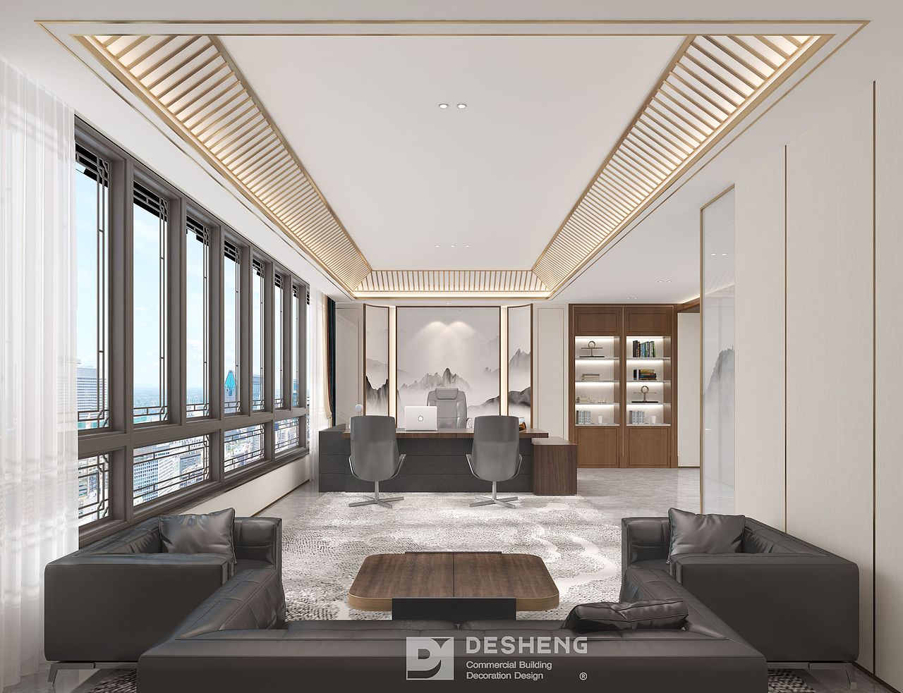 德盛装饰办公室装修案例-中科水务