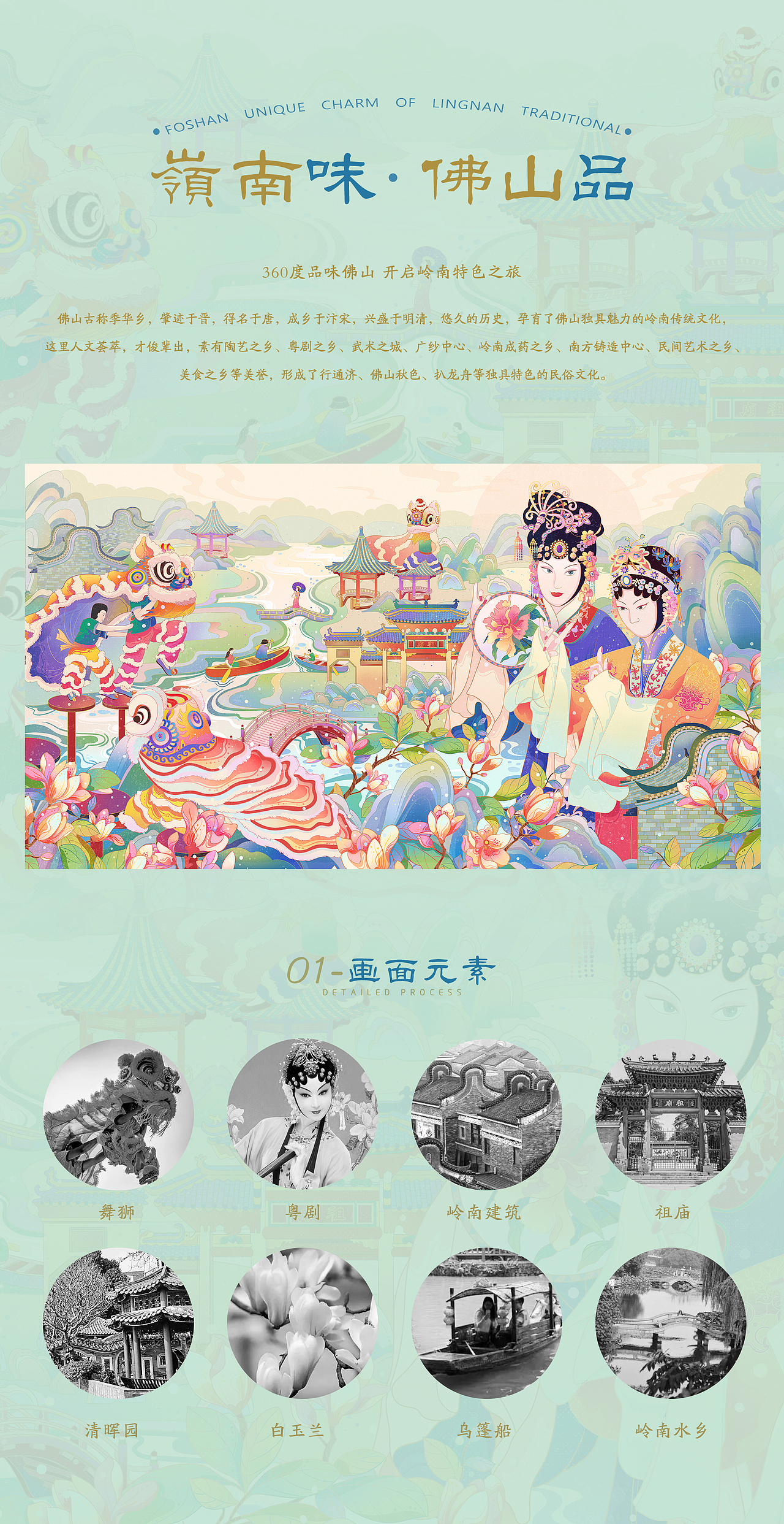 岭南城市国潮风文创插画（图ZMzE1MjQ1MjE2） - 商业插画 - 站酷设计师过阿懒原创素材 - 站酷ZCOOL