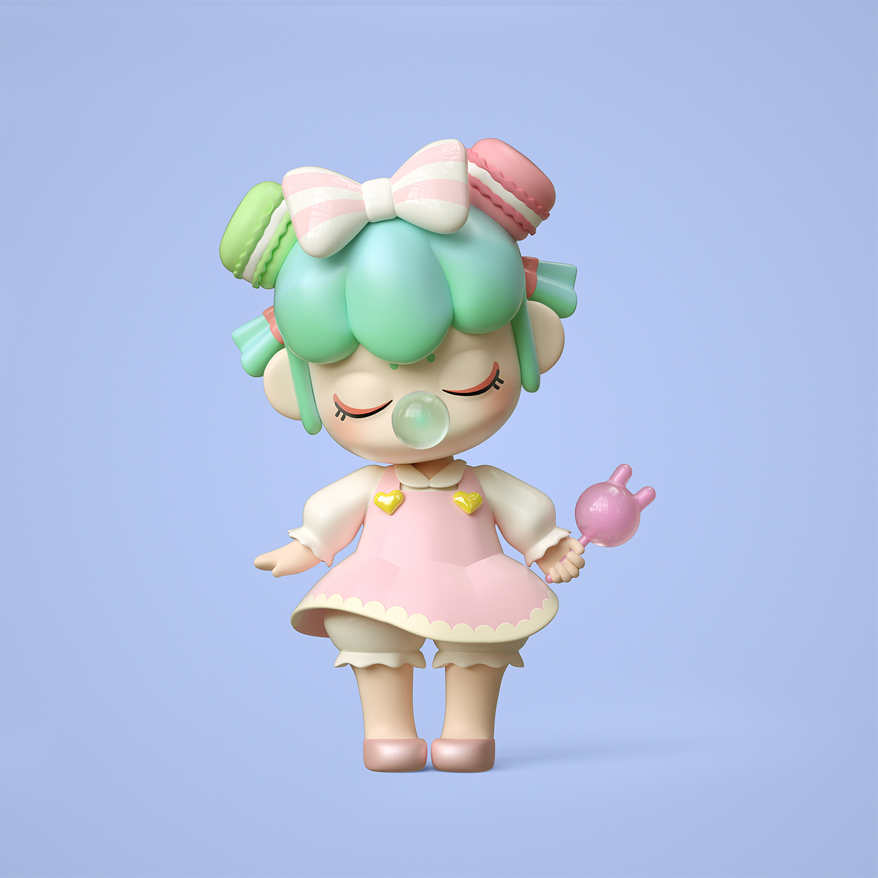 泡泡玛特c4d建模 oc渲染练习