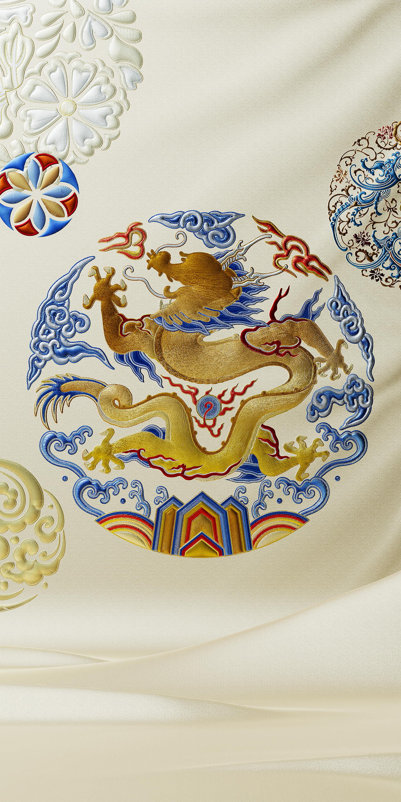 好奇纸尿裤刺绣工艺材质渲染