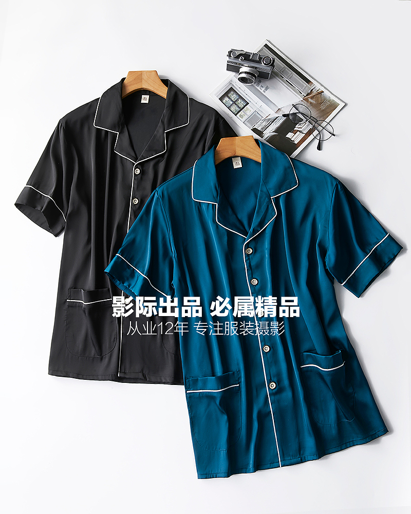 男装真丝睡衣 丝滑有质感拍摄 平铺（图ZMzIyNzE1MjUy） - 休闲/流行服饰 - 站酷设计师影际摄影甜甜原创素材 - 站酷ZCOOL