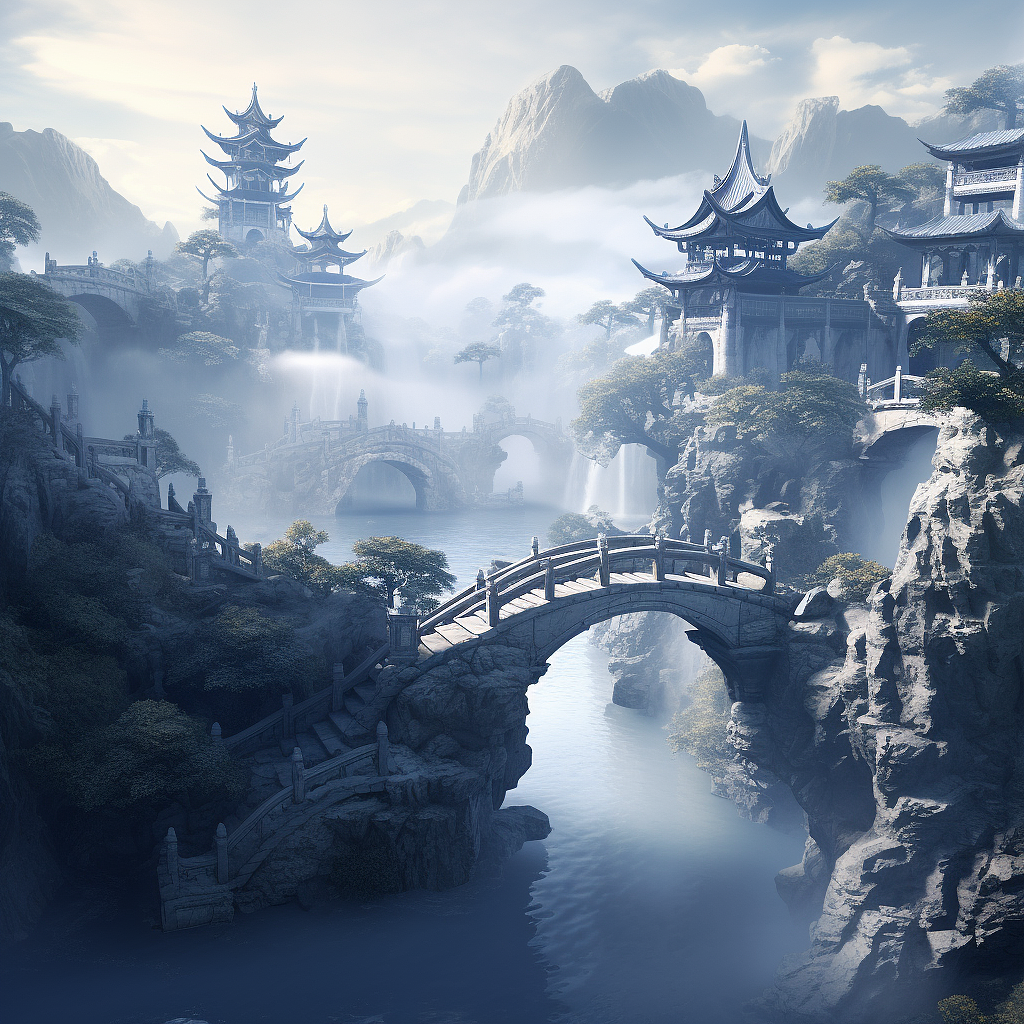 梦幻城堡与拱形桥（图ZMzU3MTcwOTYw） - 商业插画 - 站酷设计师荷逸原创素材 - 站酷ZCOOL